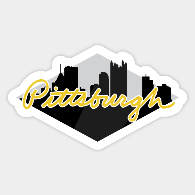 Pittsburgh Skyline Sticker by polliadesign